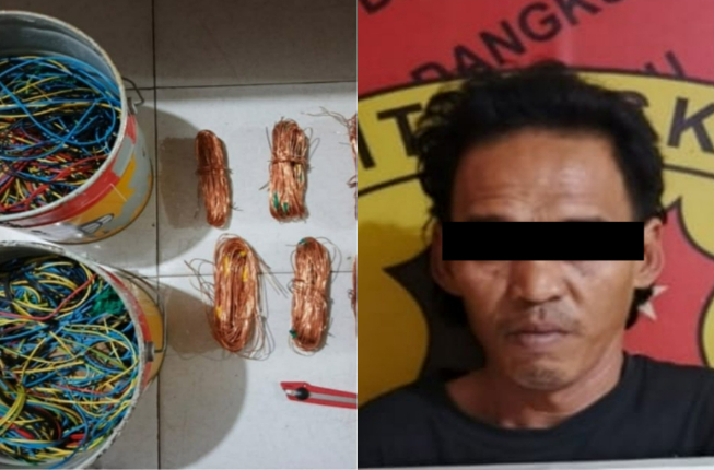 Polsek Rambang Dangku Tangkap Pencuri Kabel Tembaga di Areal PLTU Sumsel 1