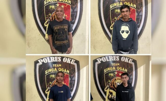 Tim Resmob Polres OKU Bekuk Empat Pelaku Pungli di Jalan Lingkar Desa Kurup